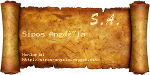 Sipos Angéla névjegykártya