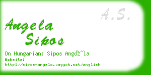 angela sipos business card